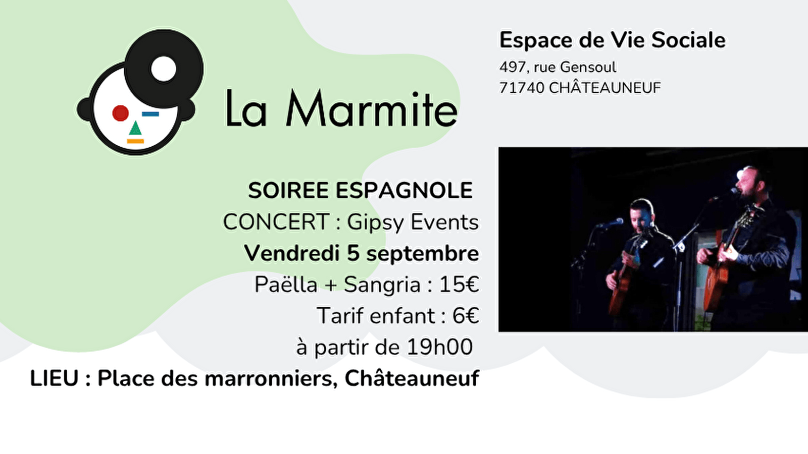 Soirée Espagnole : Concert + Paëlla