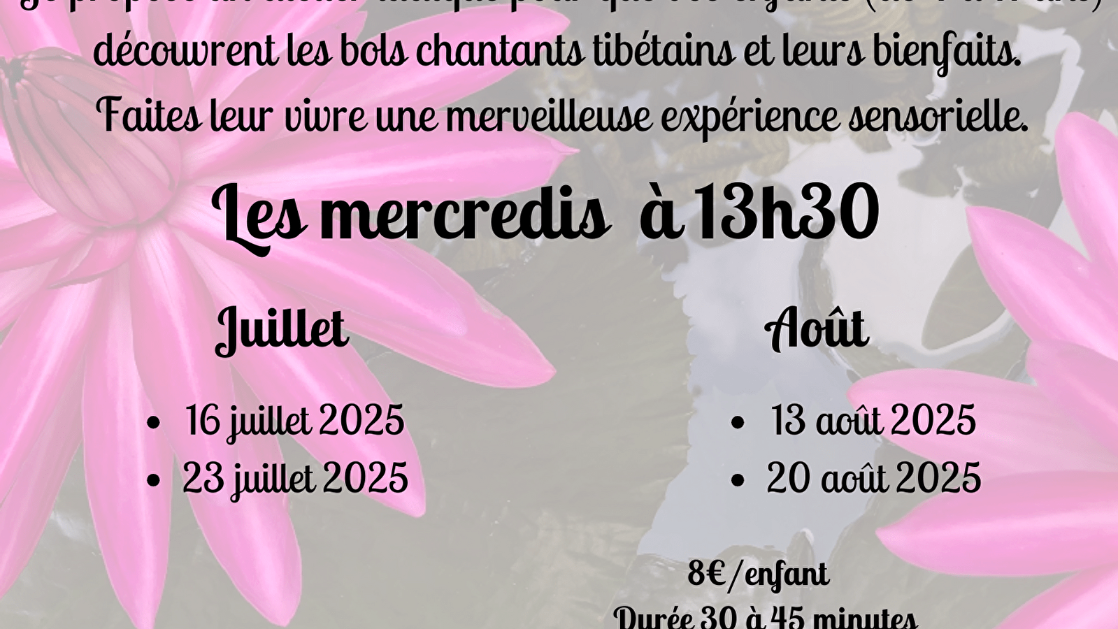Atelier enfants bols chantants Tibétains - Sam fée du bien.