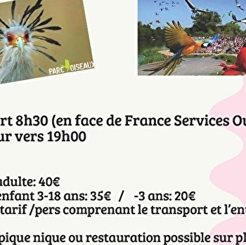 Sortie au Parc des Oiseaux à Villars-les-Dombes - OUNANS
