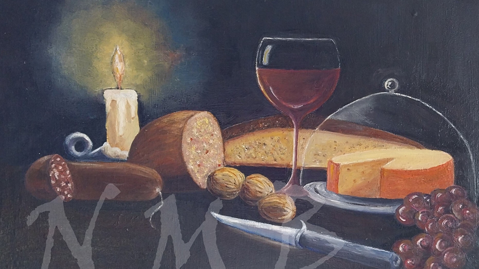 Exposition d'aquarelles, d'huiles et de mosaïques de Nora Monrroy-Bollet