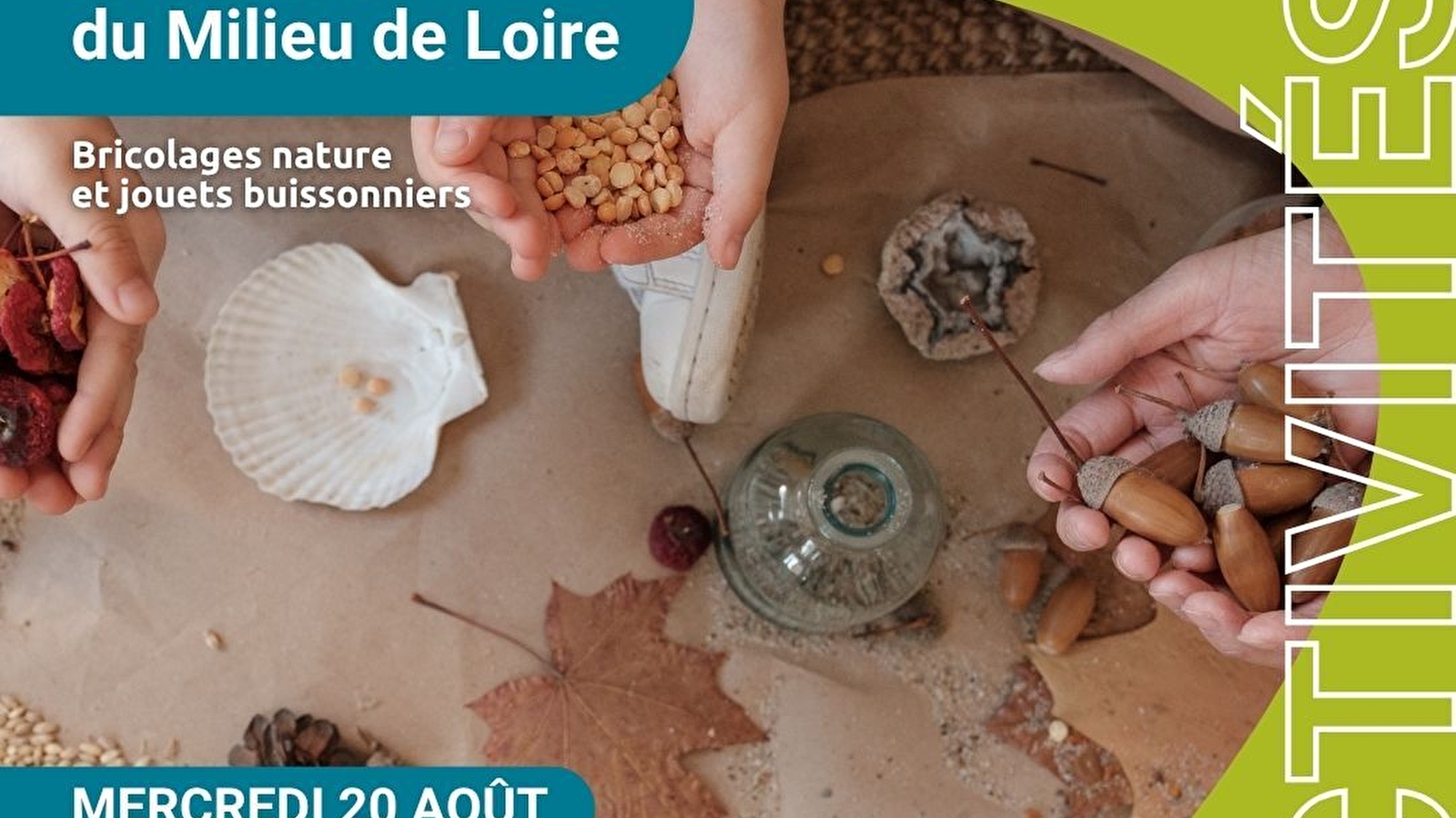 Les aventuriers du milieu de Loire, journée nature pour les 6-12 ans, spéciale 'Bricolages nature et jouets buissonniers'