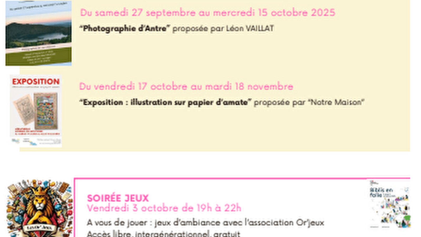 Exposition 'illustrations sur papier d’amate'