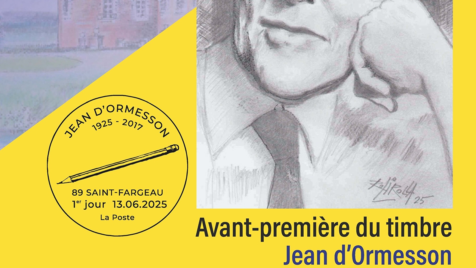 1er jour du timbre Jean d'Ormesson