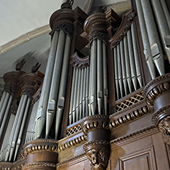 Journées Européennes du Patrimoine : montée à la tribune de l'orgue de l'église Saint-Martin. - BAUME-LES-DAMES