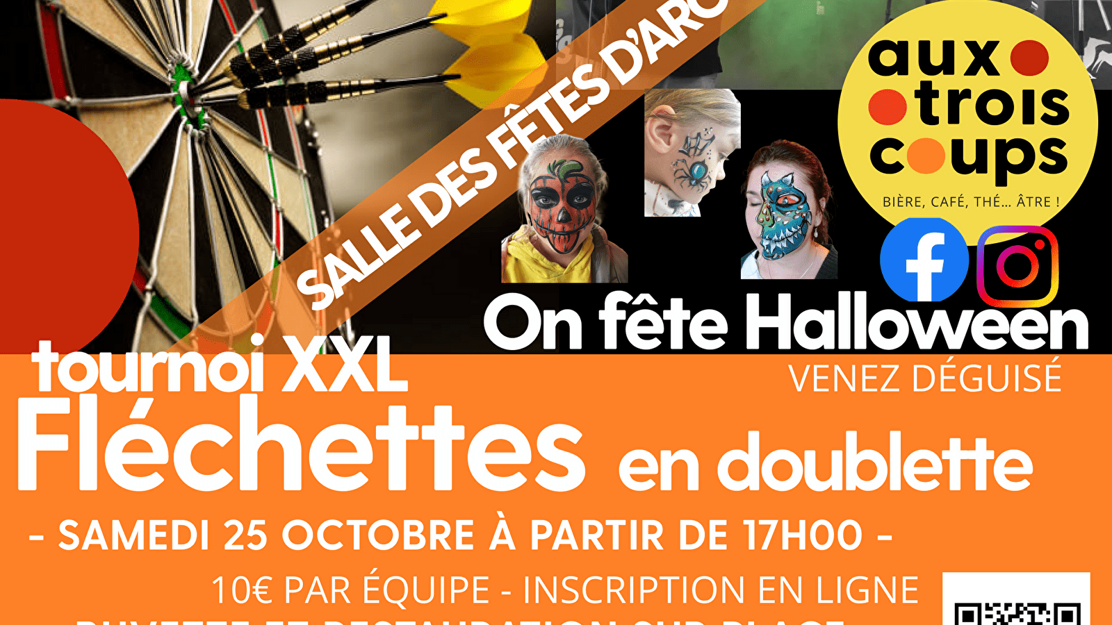 Venez fêter Halloween avec l'association 'Aux Trois Coups'
