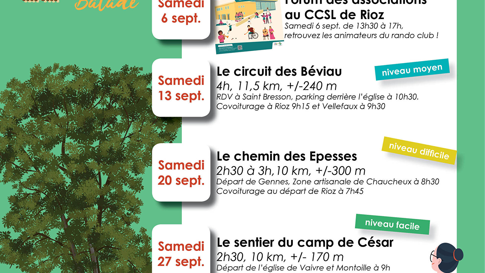 L'agenda du Rando club Pays des 7 Rivières