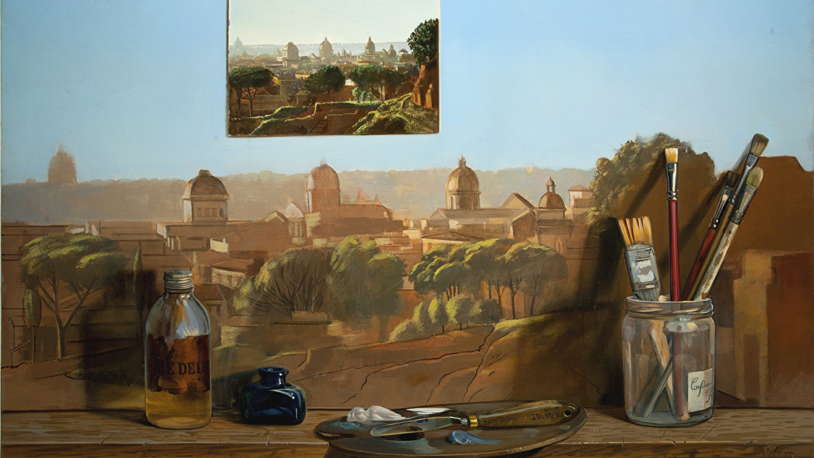 Exposition de peintures et trompe-l'oeil