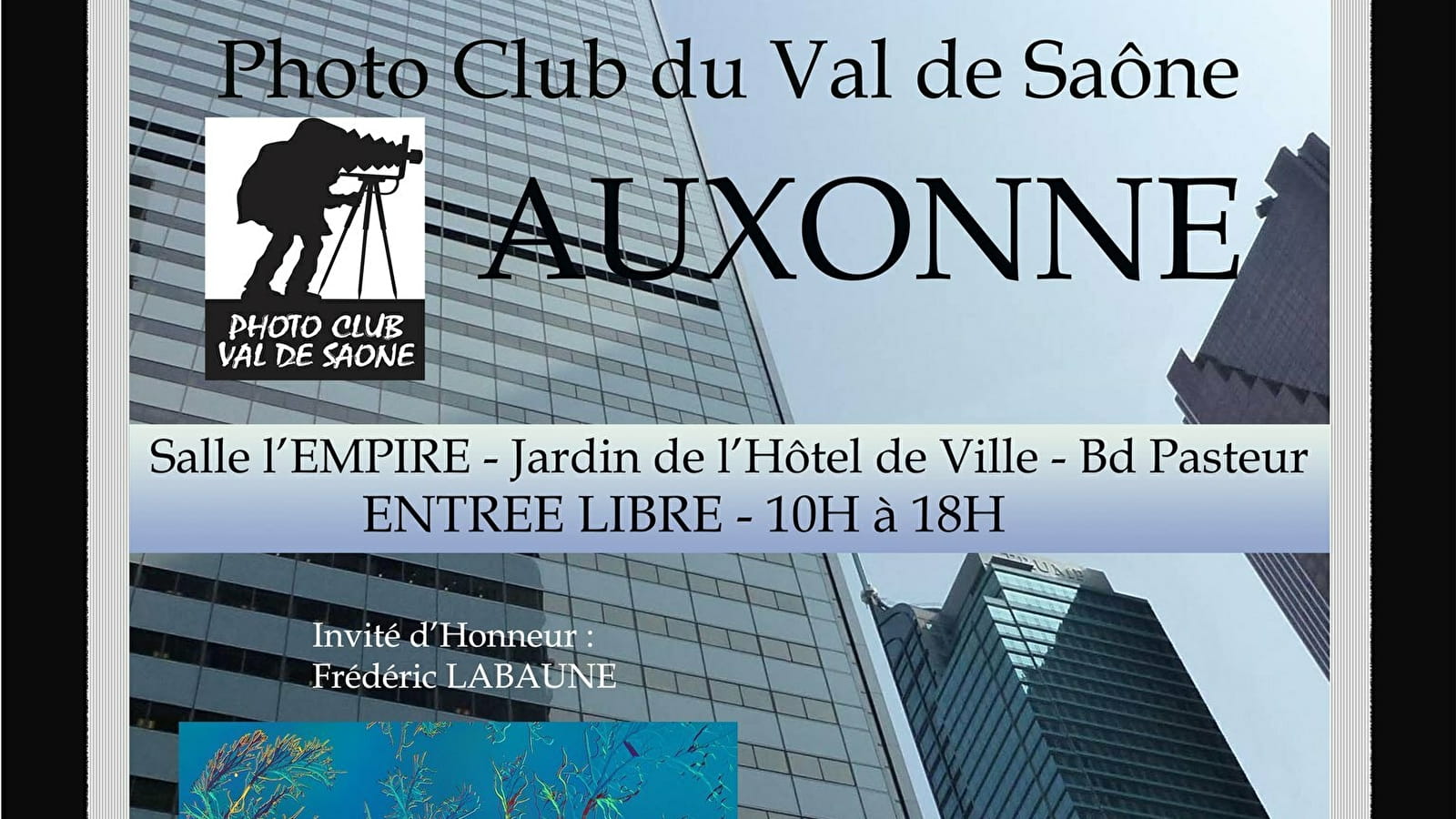Expo photo du Photo Club du Val de Saône Du 22 au 24 mars 2024