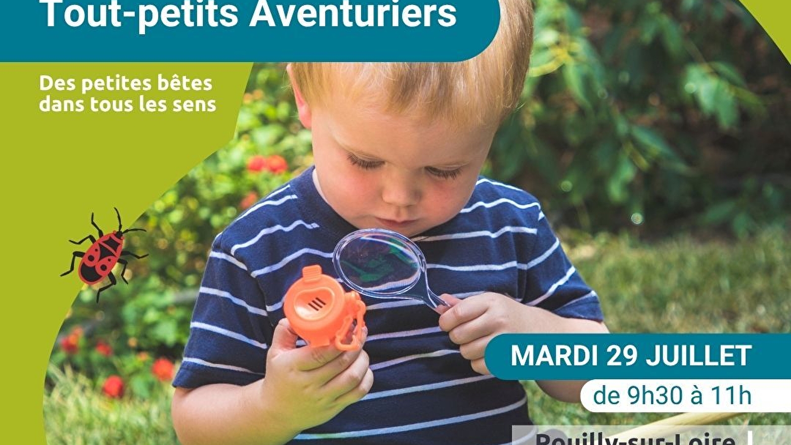 Les Tout-petits Aventuriers - matinée nature pour les moins de 6 ans - spéciale 'Des petites bêtes dans tous les sens'