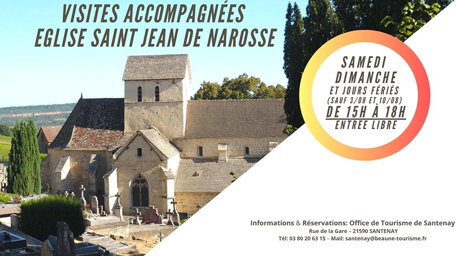Visites accompagnées de l'Eglise Saint Jean de Narosse
