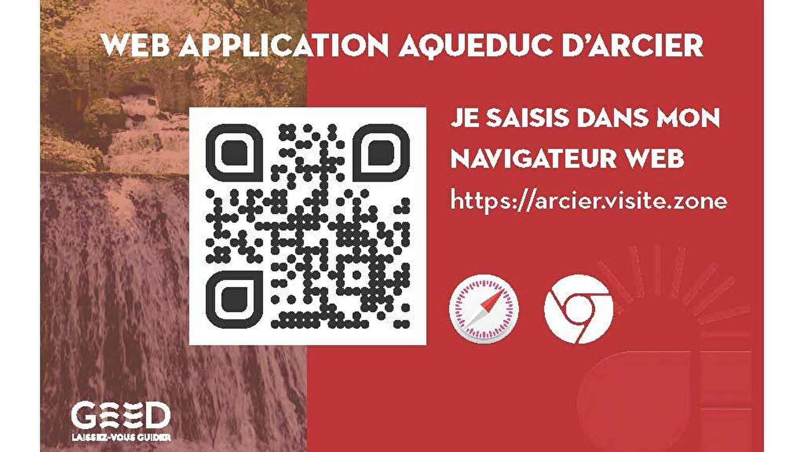Application web 'l’aqueduc d’Arcier, patrimoine historique'