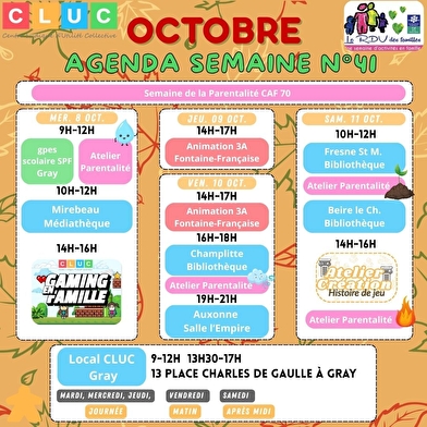 Les rendez-vous du CLUC
