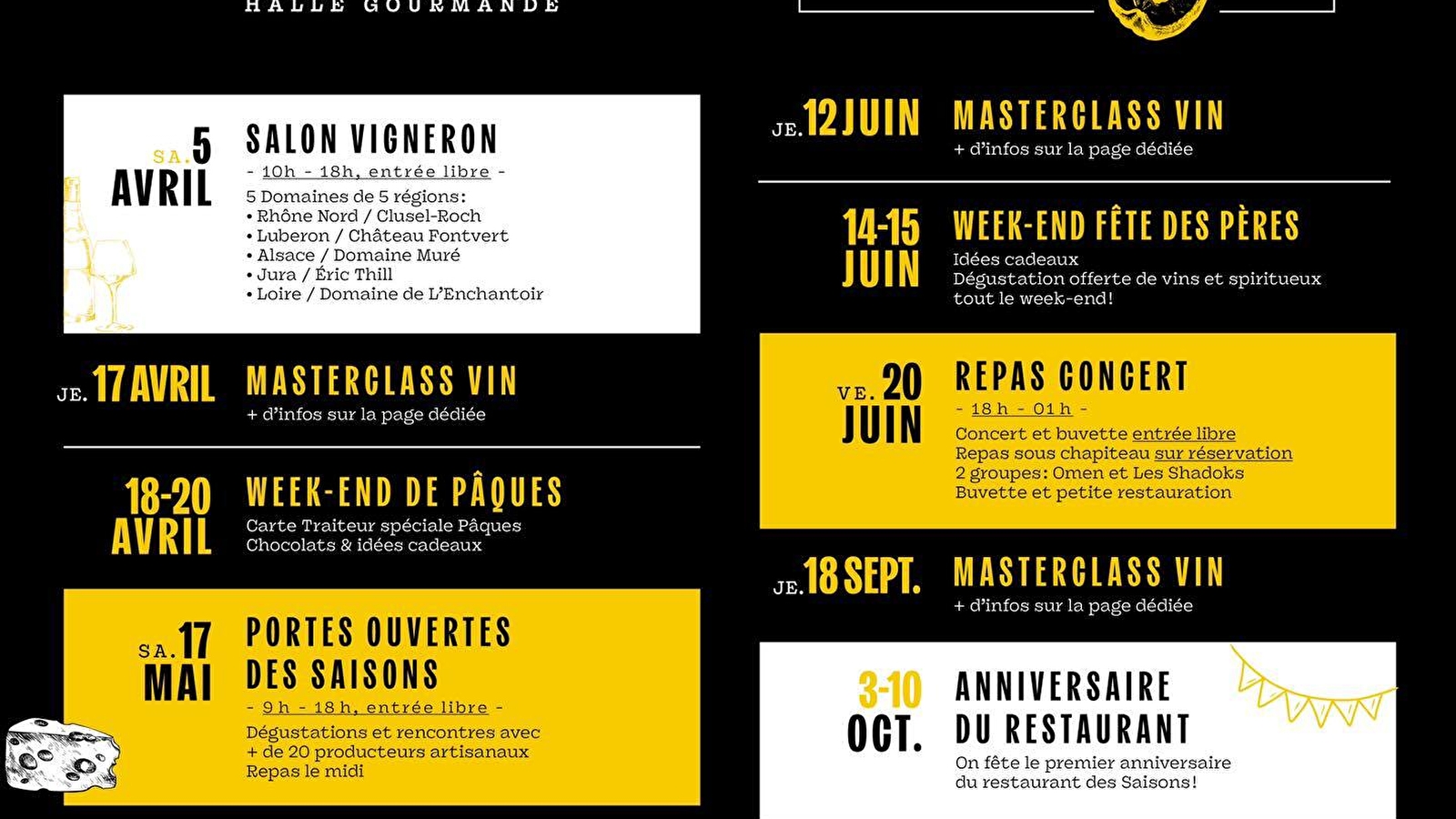 1 er Anniversaire du restaurant Les Saisons