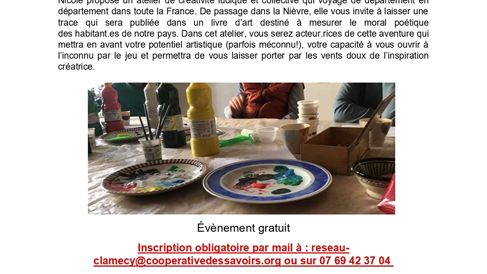 Atelier de créativité collective
