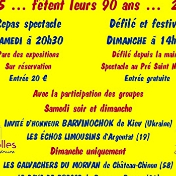 FESTIVAL DE FOLKLORE - LES GAS DU TSAROLLAIS FETENT LEURS 90 ANS - CHAROLLES