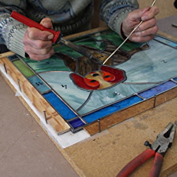 Démonstration Route des savoir-faire : Travail du verre, Association Art et Lumière - ETUPES