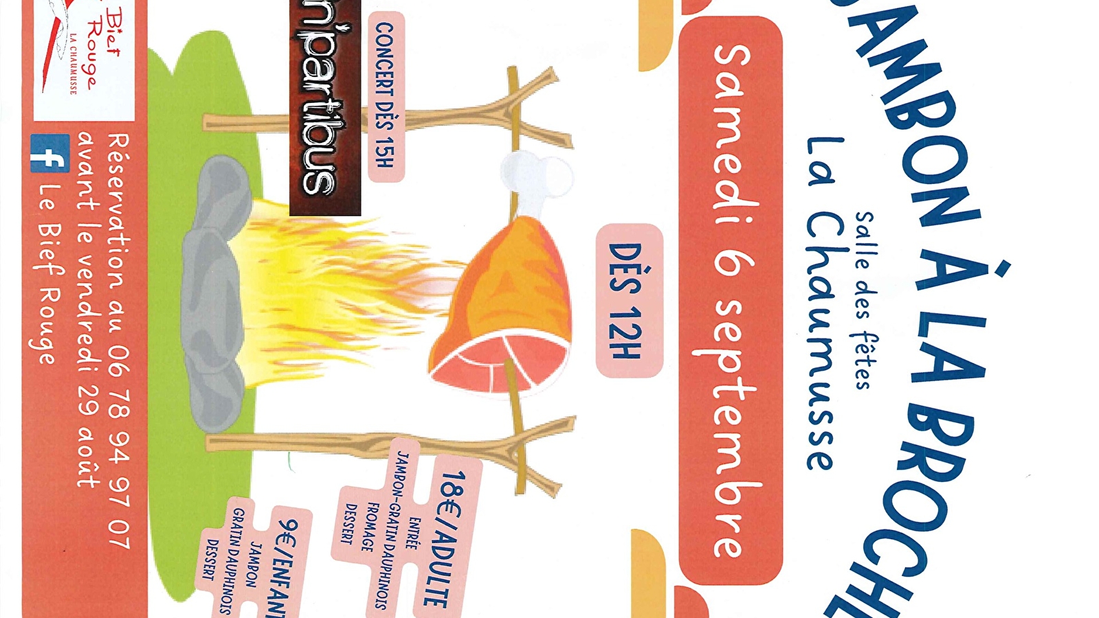 Fête du village - jambon à la broche