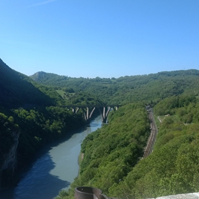Randonnée pédestre : Fort l'Écluse au bord du Rhône