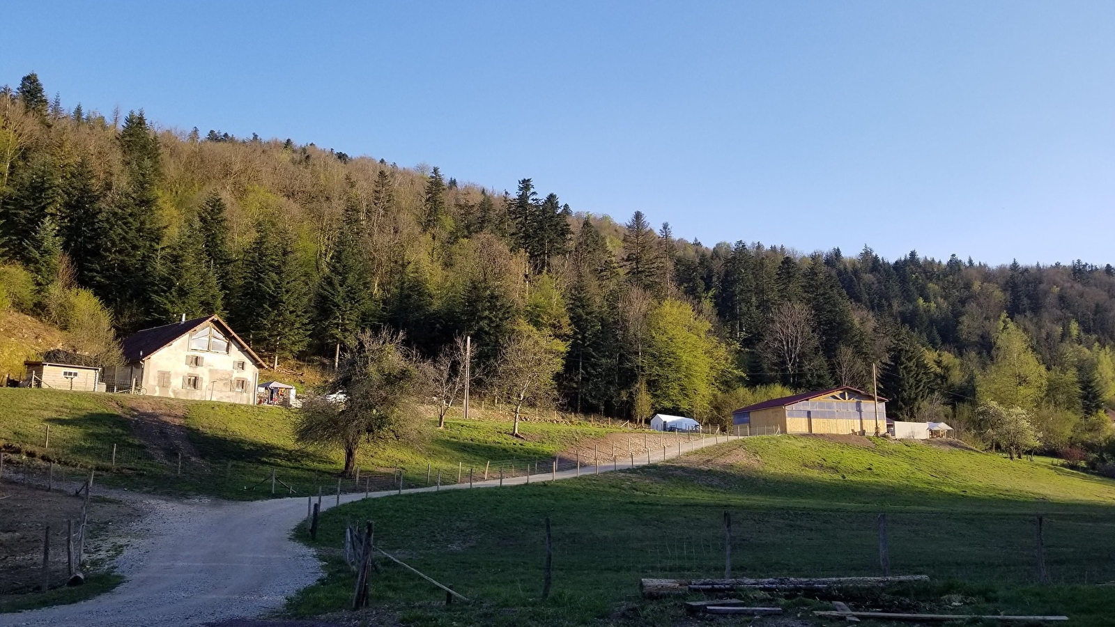 Aire de stationnement à la ferme