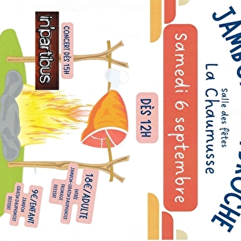 Fête du village - jambon à la broche - LA CHAUMUSSE