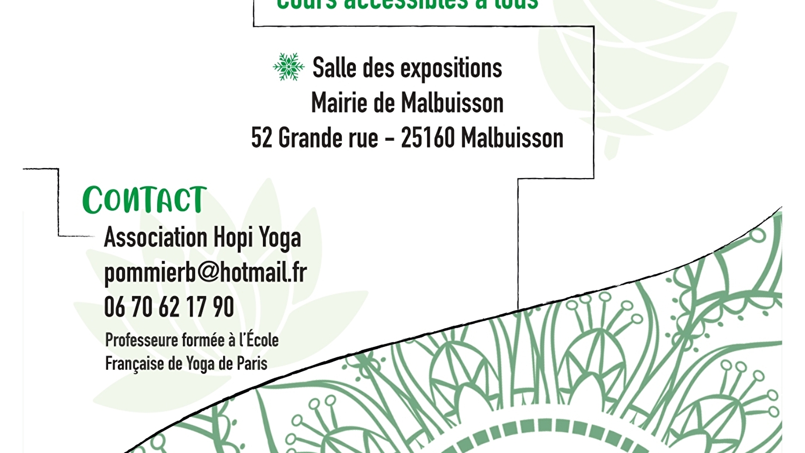 Cours de Yoga accesibles à tous