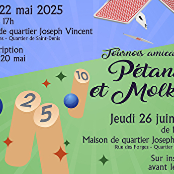 Tournois amicaux pétanque et Molkky - BOURBON-LANCY